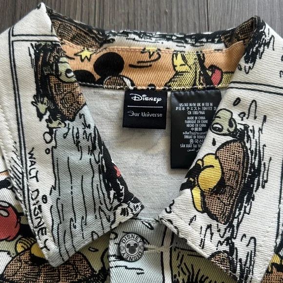 Disney Comic Print Jacket - Black, White, Yellow - Picture 4 of 6